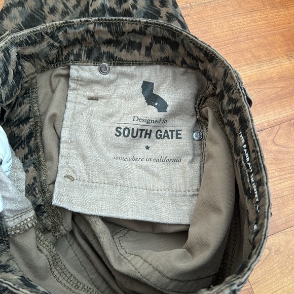 AG Adriano Jeans animal print Farrah High Rise Velvet Skinny Ankle Corduroy 24 - Picture 8 of 14